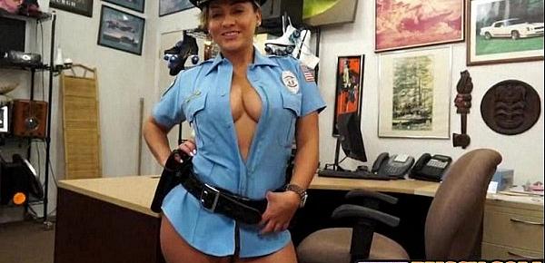  Police officer blowjob at pawnshop